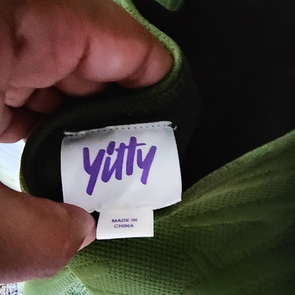 FABLETICS X YITTY Backless Hoodie Sport Dress Cap Sleeve Moss Green - Picture 9 of 10